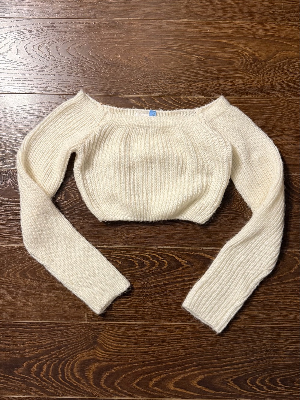 White Cropped Sweater